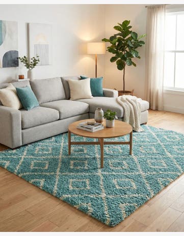 10' x 10' Trellis Shag Square Rug