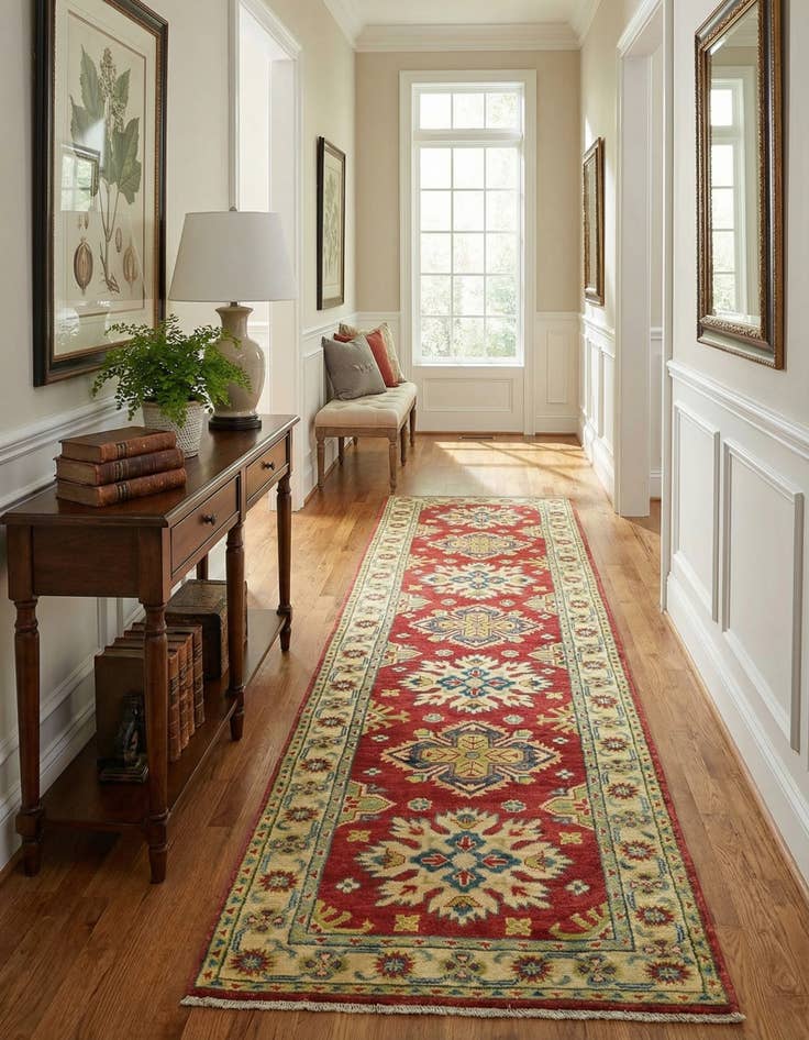 Detail image of 2' 7 x 9' 10  Hand Knotted Kazak Runner Rug