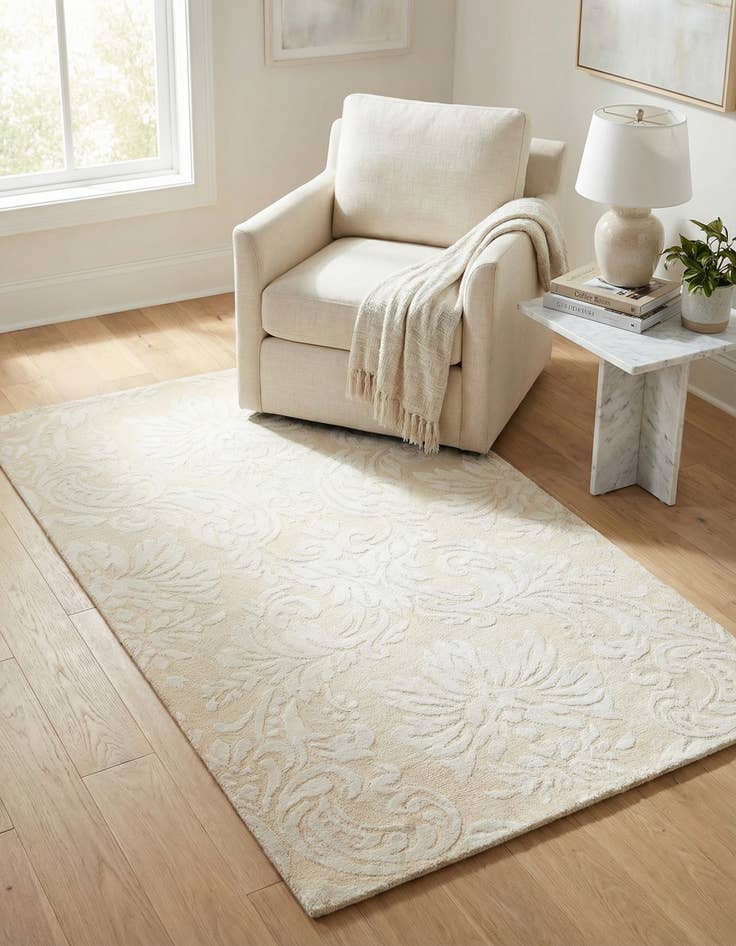 Detail image of 2' 11 x 4' 11  Hand Knotted Darya Wool Rug