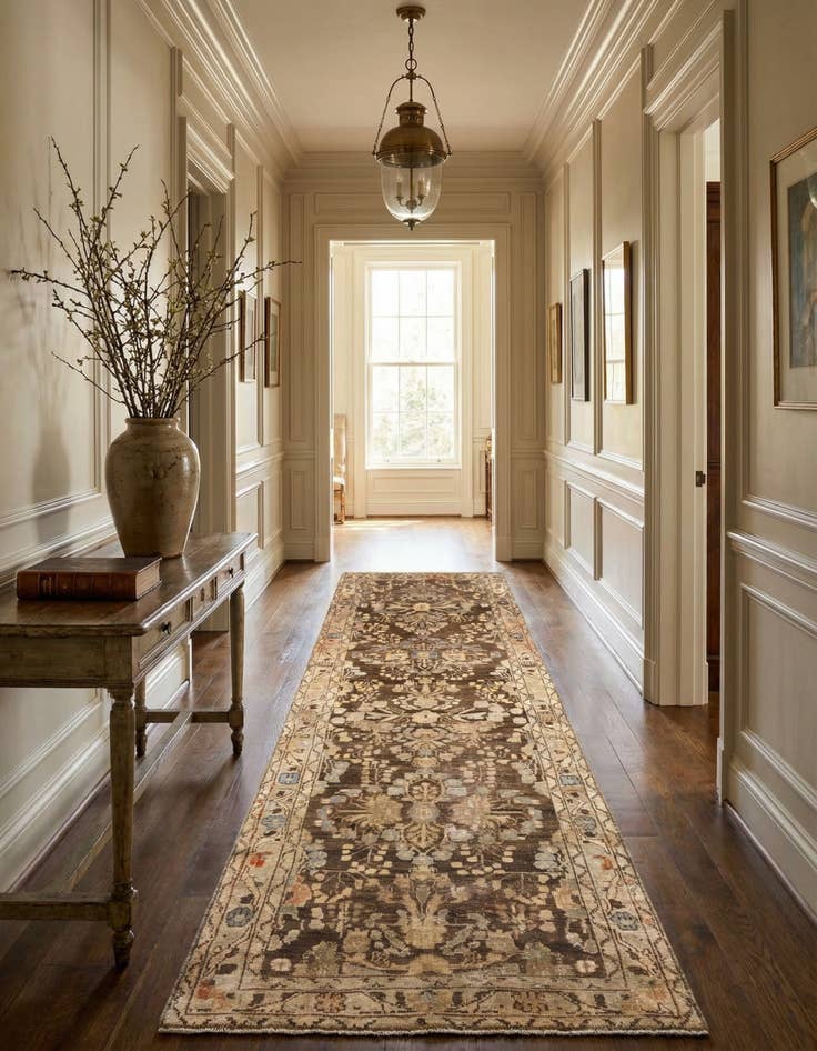 Detail image of 3' 2 x 12' 4 Hamedan Runner Rug