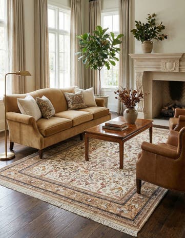 6' 6 x 10' 3 Hand Knotted Tabriz Oriental Wool Rug