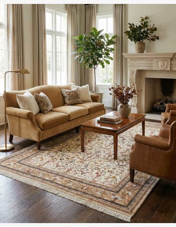 6' 6 x 10' 3 Hand Knotted Tabriz Oriental Wool Rug