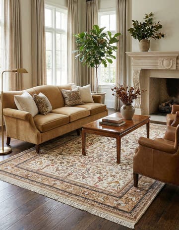 6' 6 x 10' 3 Hand Knotted Tabriz Oriental Wool Rug