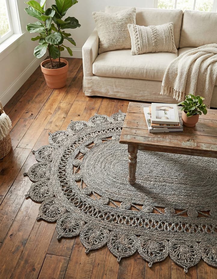 3' 1 x 5' 1 Handmade Braided Jute Oval Rug