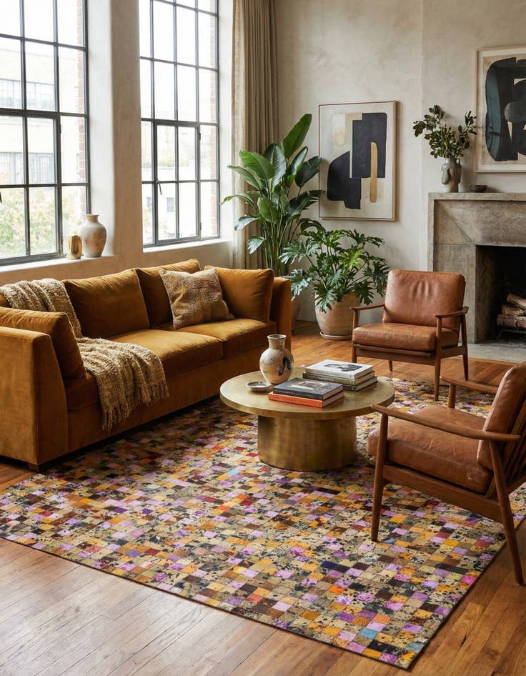 Detail image of 5' 4 x 8' Cowhide Rug