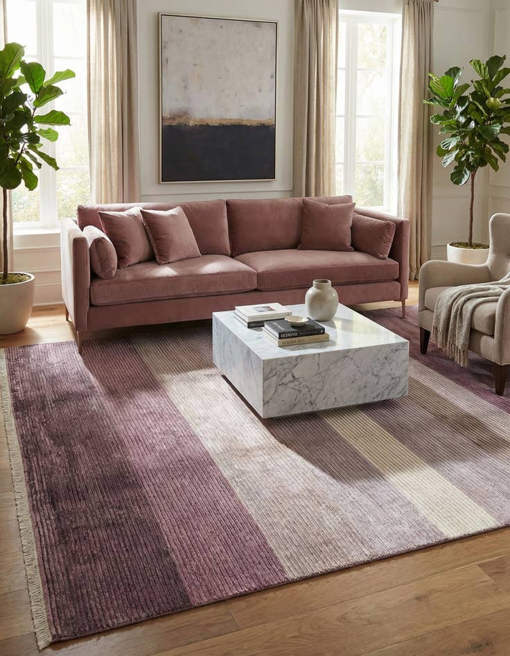 Detail image of  6' 7 x 9' 10  Hand Knotted Darya Wool Rug