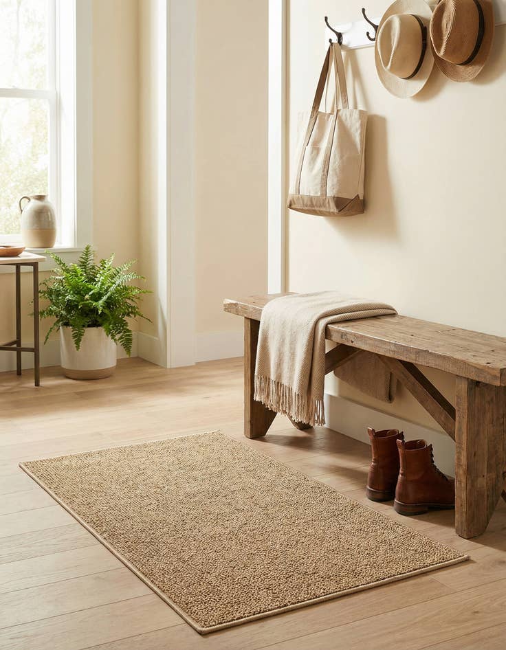 Detail image of 2' x 3' 1  Washable Solid Indoor / Outdoor Rug