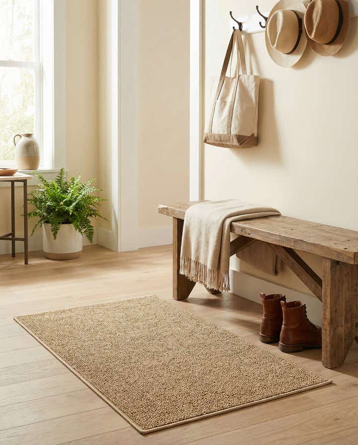 2' x 3' 1 Easy-Clean Solid Indoor / Outdoor Rug