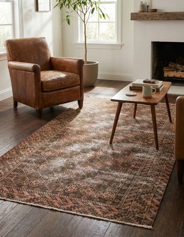 3' 6 x 6' 3 Hand Knotted Ultra Vintage Persian Wool Rug