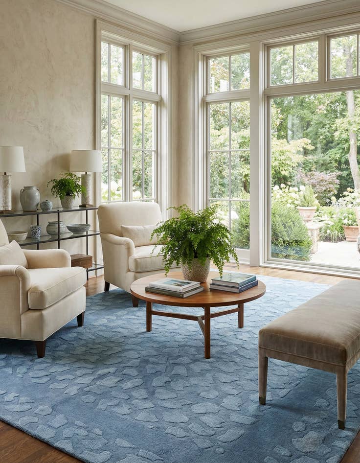 Detail image of 5' 8 x 8'  Hand Knotted Nepal Wool Rug