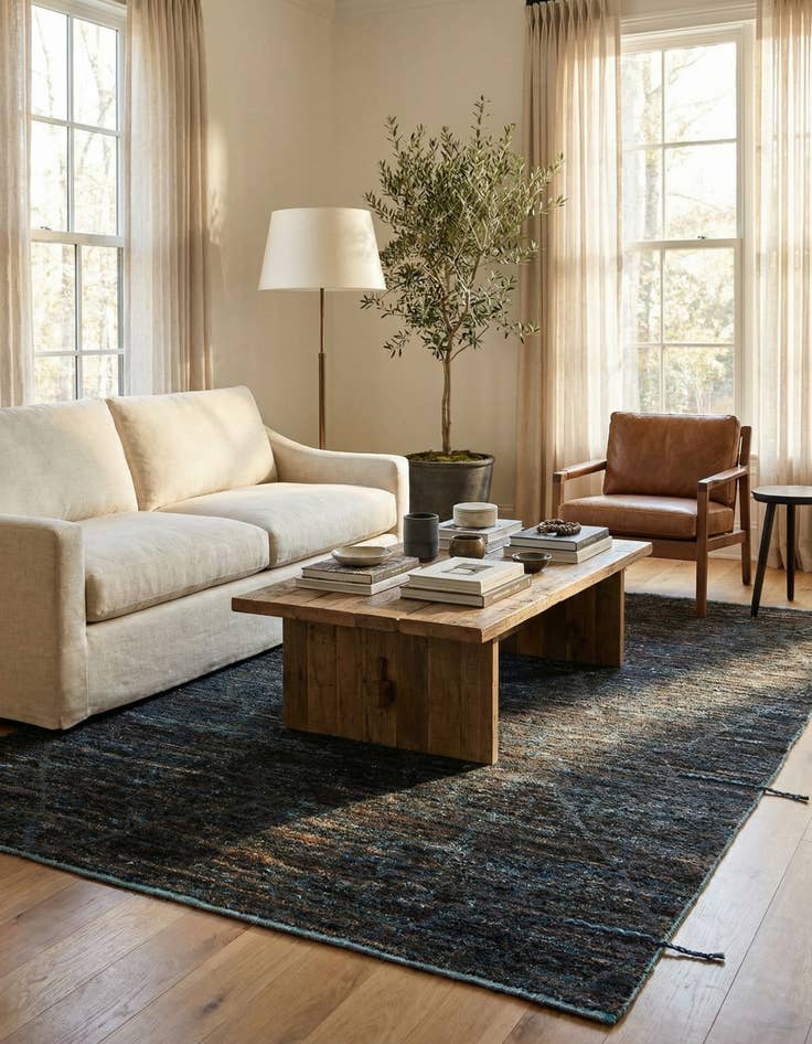 Detail image of 7' 9 x 10' 1  Hand Knotted Moroccan Wool Rug