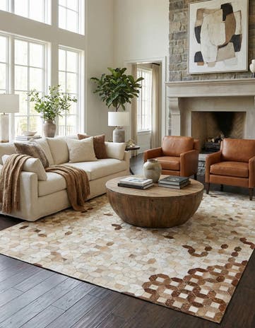 8' x 10' Cowhide - Patchwork Rug