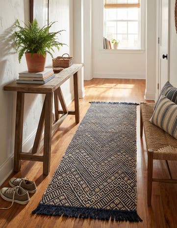 2' x 6' 1 Handmade Braided Jute Runner Rug