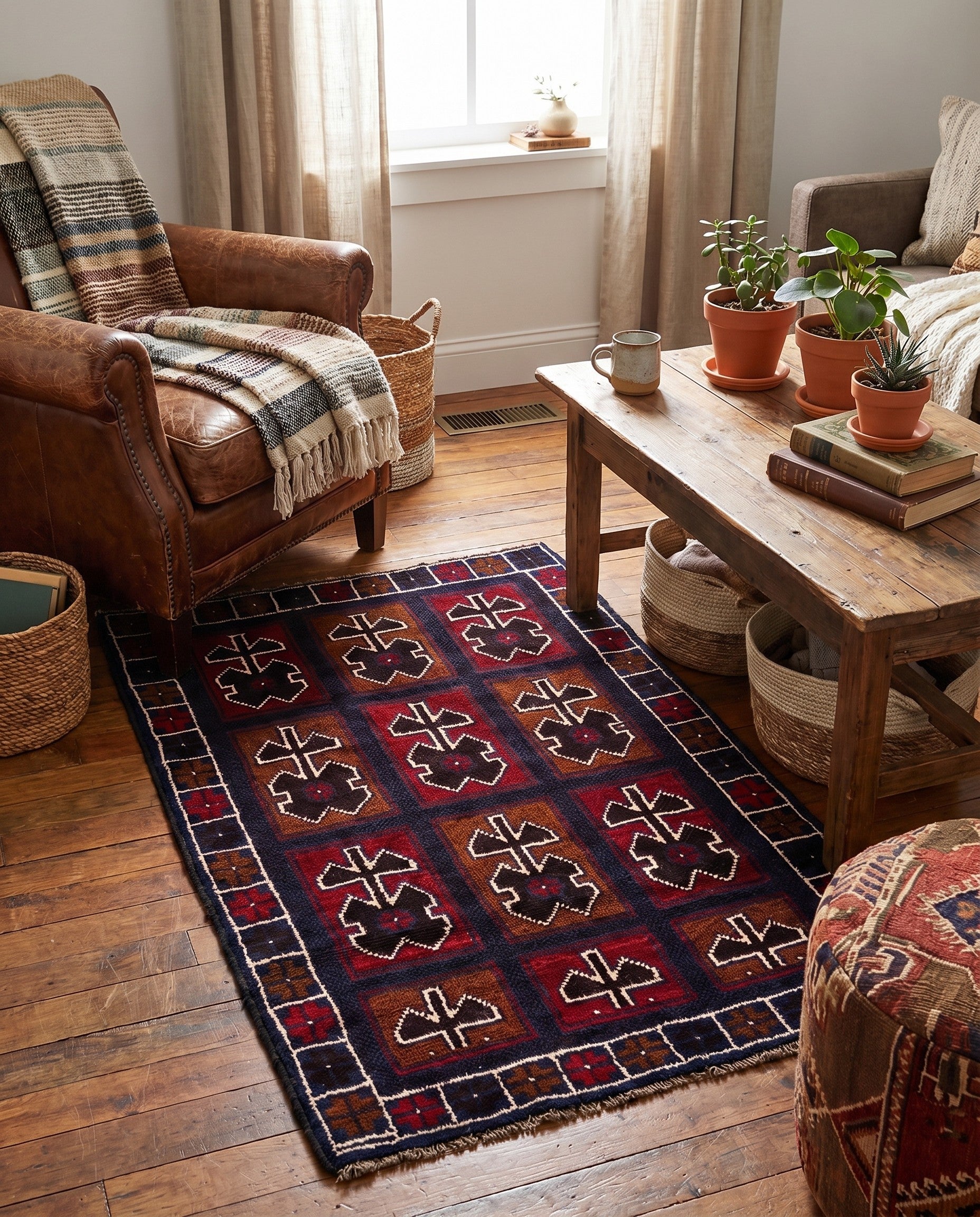 2' 10 x 4' 5 Hand Knotted Balouch Persian Wool Rug