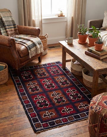 2' 10 x 4' 5 Hand Knotted Balouch Persian Wool Rug
