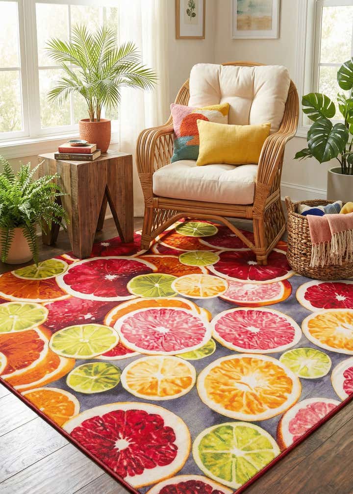 10' x 10' Easy-Clean Jill Zarin Caribbean Indoor / Outdoor Square Rug