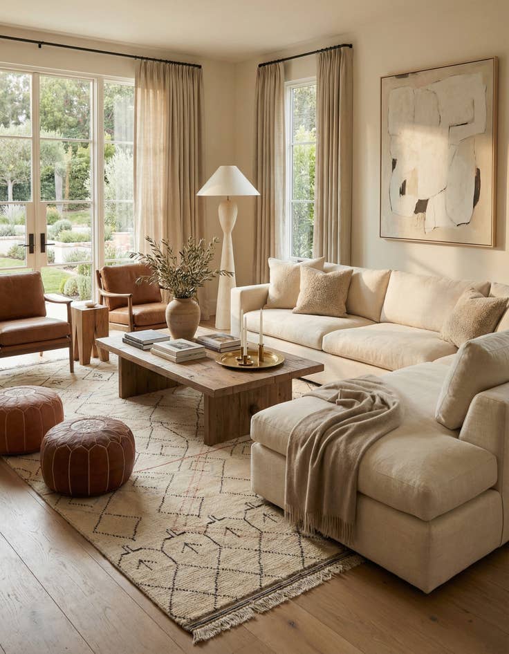 Detail image of 10' x 15'  Hand Knotted Moroccan Wool Rug