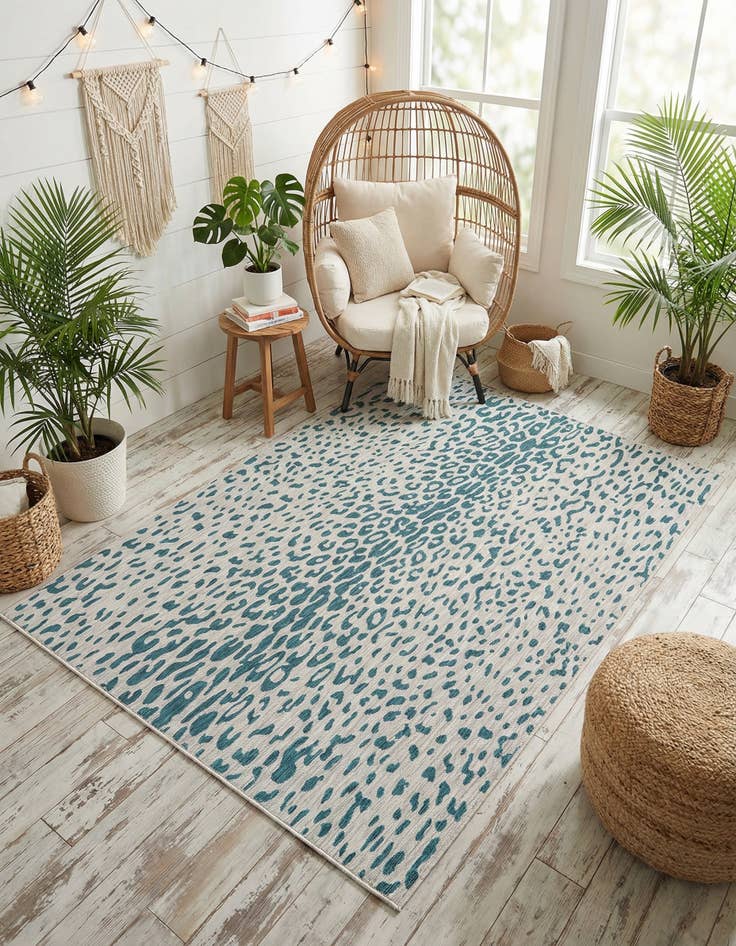 Detail image of 7' 10 x 11' Easy-Clean Safari Indoor / Outdoor Rug