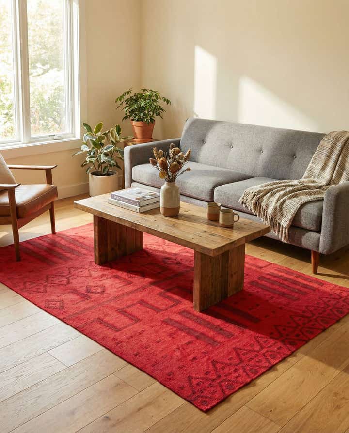 4' 10 x 6' 2 Hand Woven Kilim Modern Wool Rug
