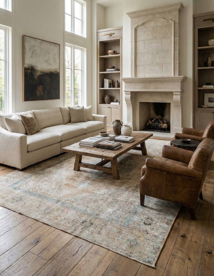 Detail image of 9' 8 x 12' 9  Hand Knotted Ultra Vintage Persian Wool Rug