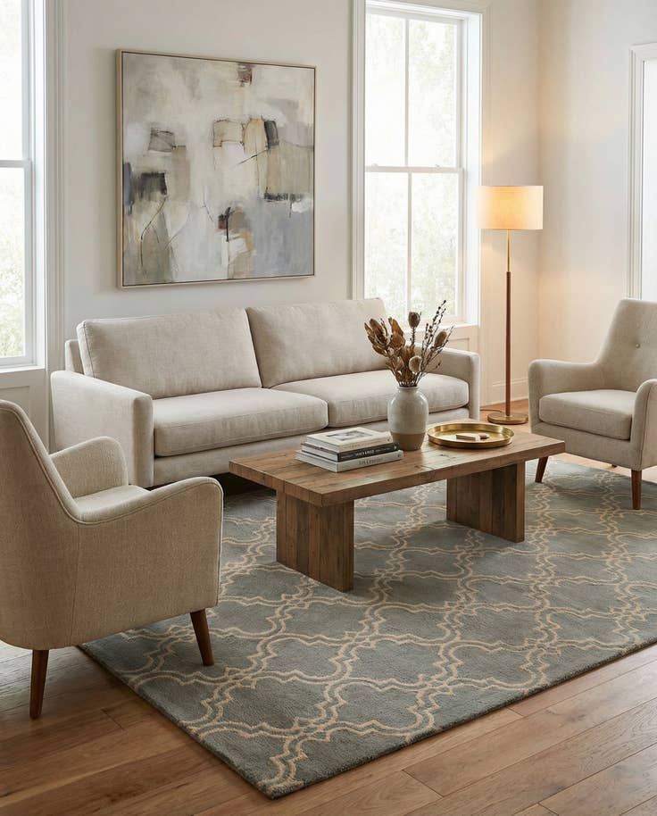 Detail image of 5' x 8' Luna Wool Rug