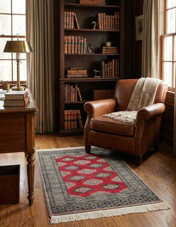 2' 6 x 3' 10 Hand Knotted Bokhara Oriental Wool Rug