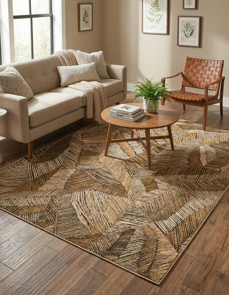 Detail image of 6' x 9'  Washable Botanical Indoor / Outdoor Rug