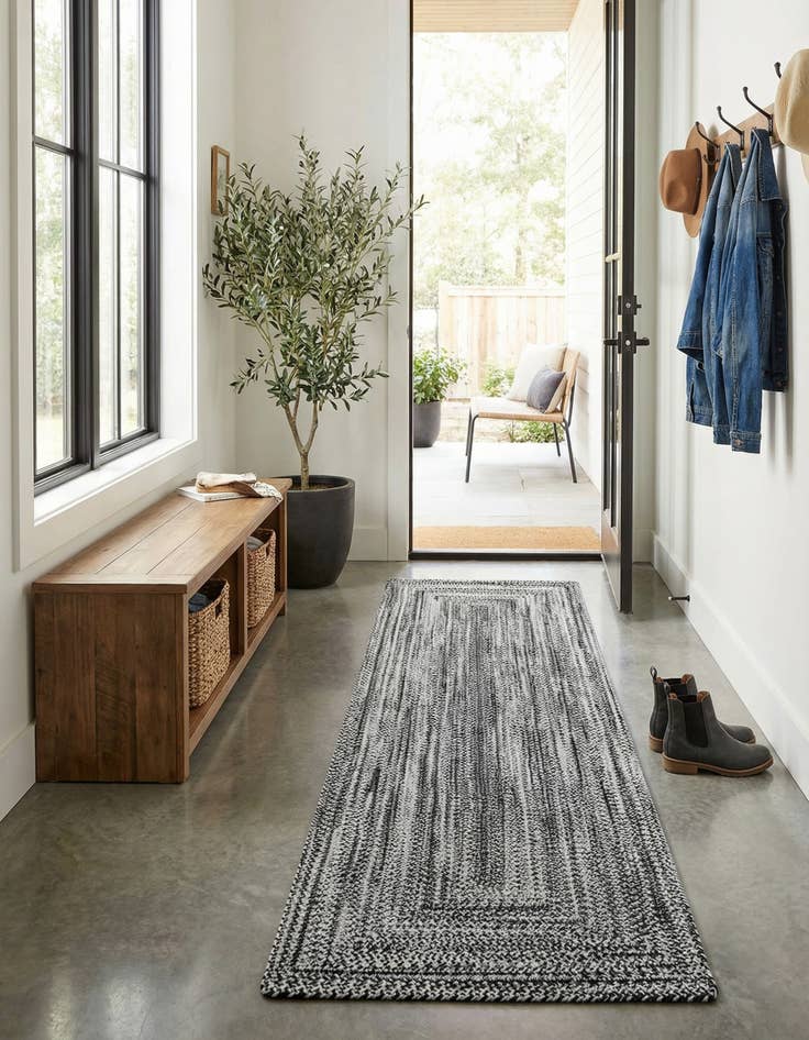 Detail image of  2' 7 x 10'  Hand Woven Eco Verse   Washable Indoor / Outdoor Runner Rug