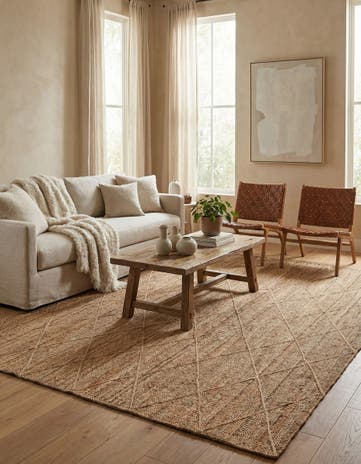 9' x 12' 2 Handmade Braided Jute Rug