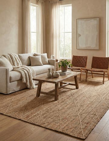 9' x 12' 2 Handmade Braided Jute Rug