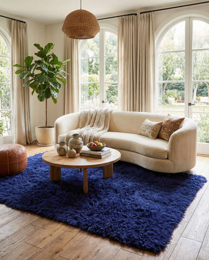 4' 6 x 7' 4 Hand Knotted Moroccan Wool Rug