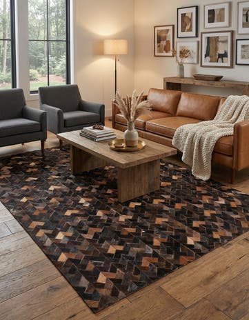 4' 8 x 6' 6 Cowhide Rug