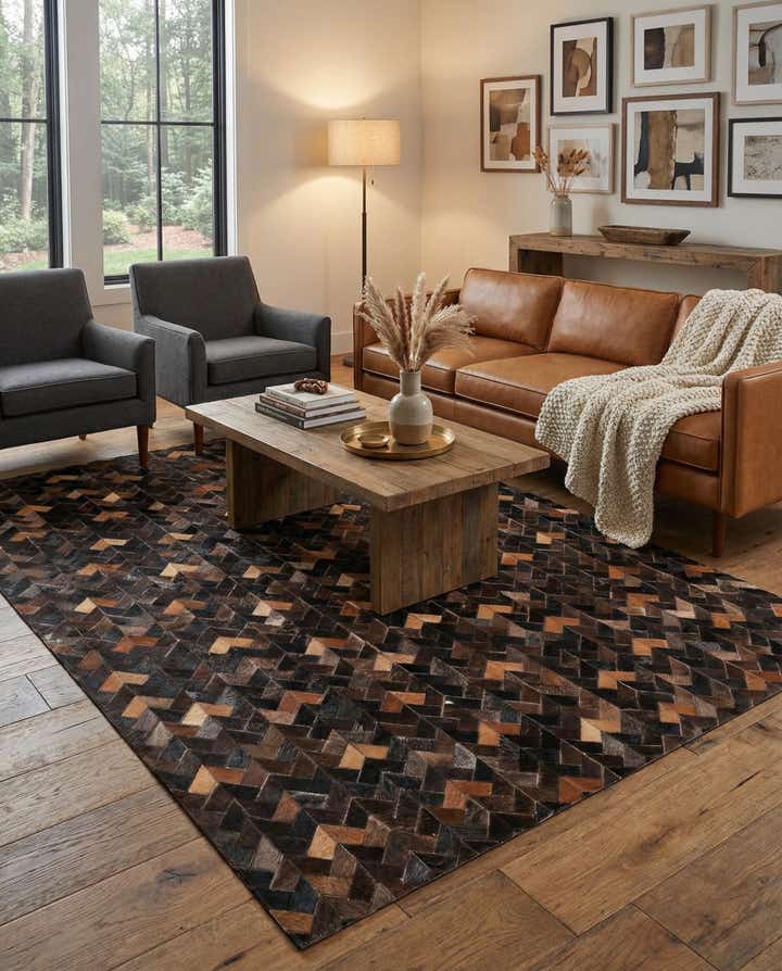4' 8 x 6' 6 Cowhide Rug