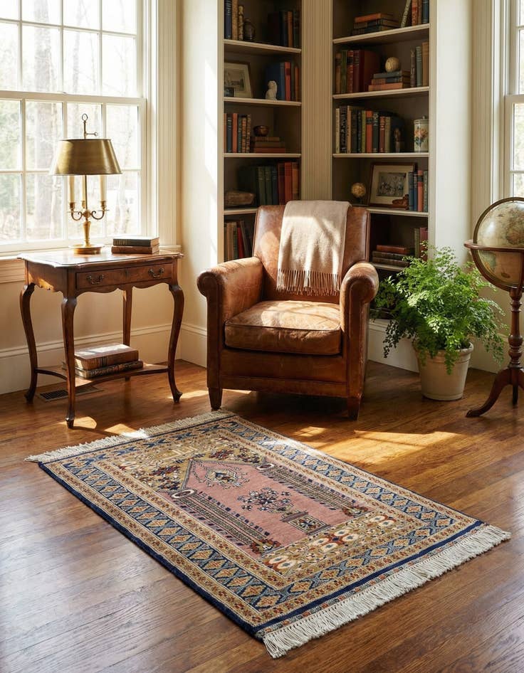 Detail image of 2' 9 x 3' 10  Hand Knotted Bokhara Oriental Wool Rug