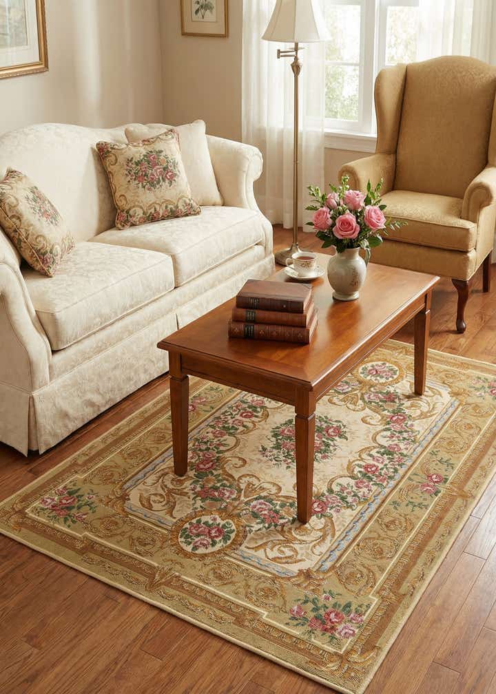 4' x 6' Easy-Clean Traditional Indoor / Outdoor Rug