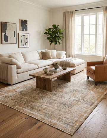 6' 8 x 9' 8 Hand Knotted Ultra Vintage Persian Wool Rug