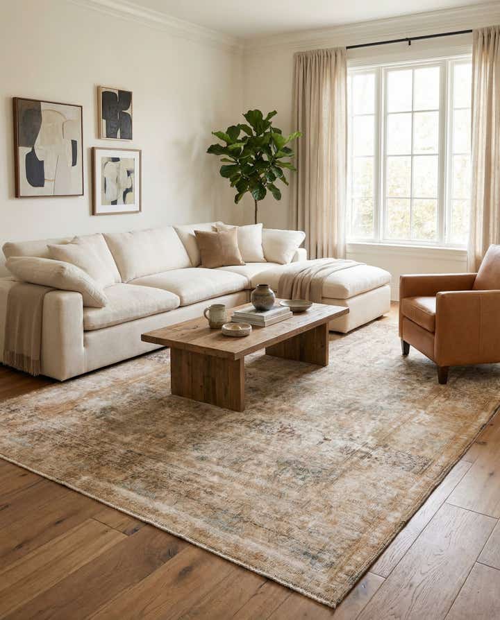 6' 8 x 9' 8 Hand Knotted Ultra Vintage Persian Wool Rug