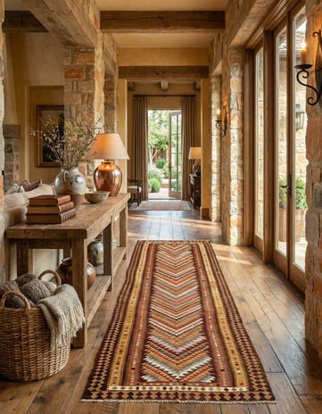 4' 4 x 14' 10 Kilim Runner Rug