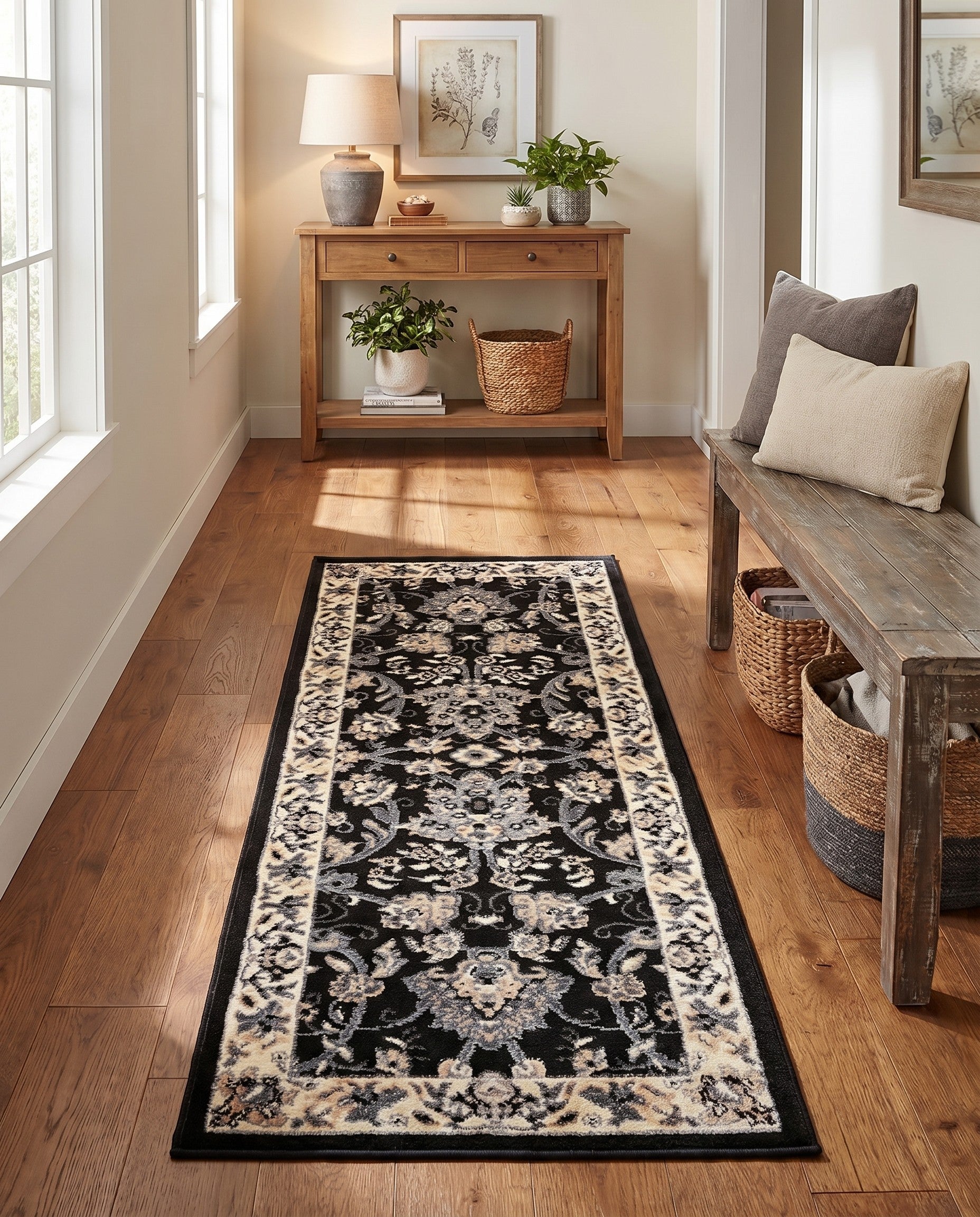 2' x 5' 3 Kashan Design Runner Rug