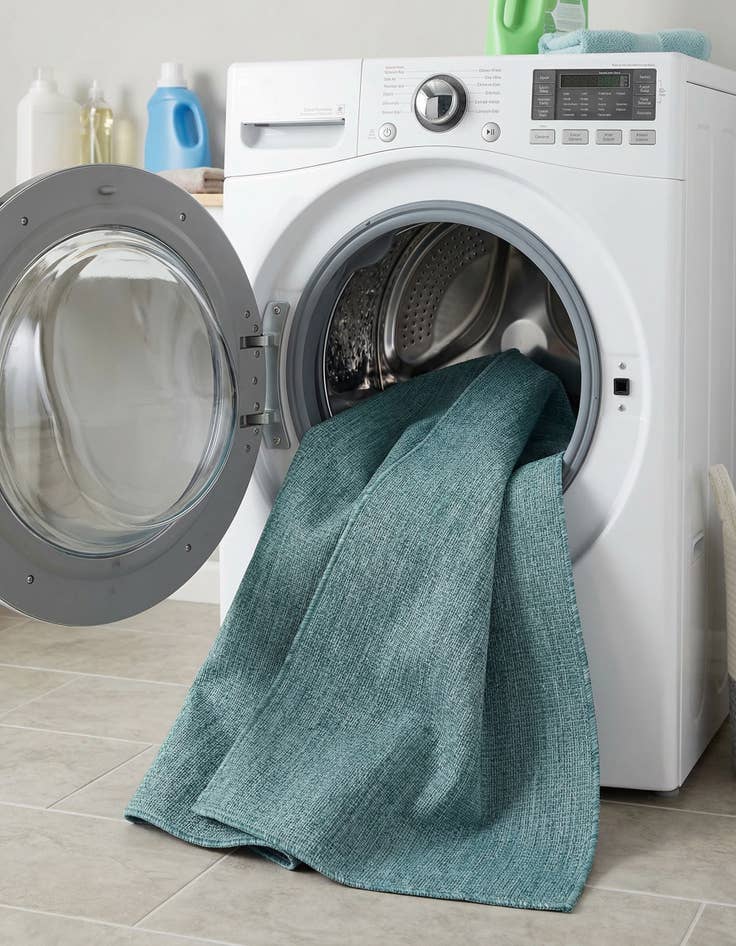 Detail image of 2' 7 x 10'  Washable Solid Indoor / Outdoor Runner Rug