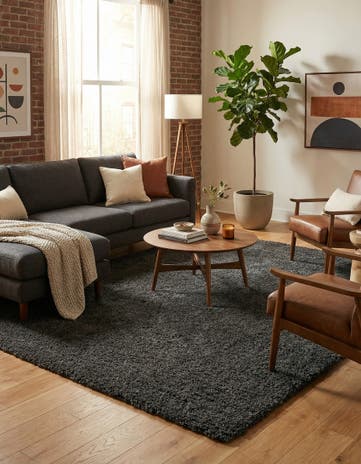 10' x 14' Solid Shag Rug