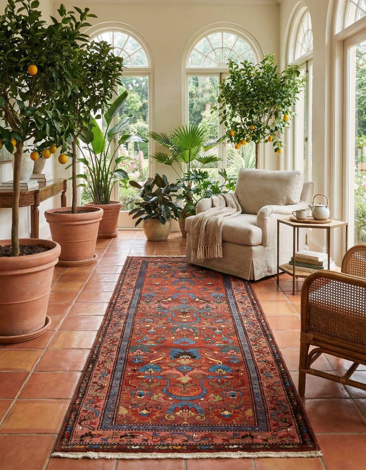 Detail image of  3' 11 x 9' 6 Endjalas Wool Runner Rug