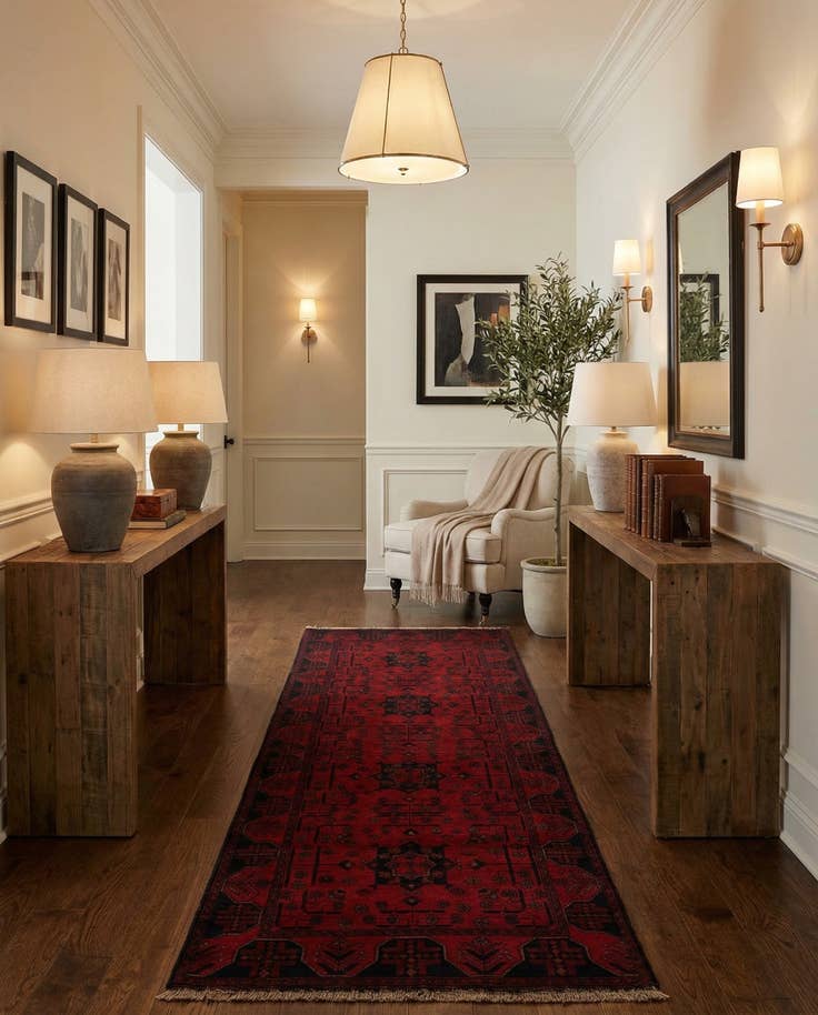 Detail image of 2' 10 x 9' 5 Hand Knotted Khal Mohammadi Wool Runner Rug