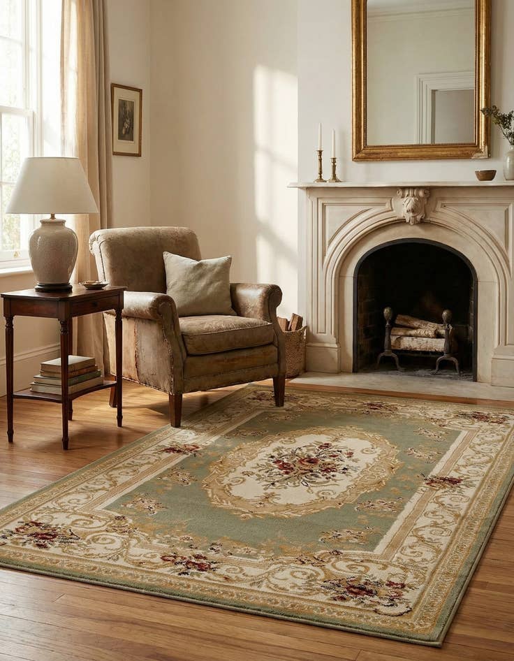 Detail image of 4' x 6' Classic Aubusson Rug