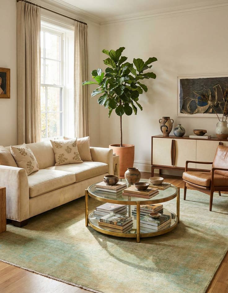 Detail image of 5' 10 x 8' 8  Hand Knotted Over-Dyed Ziegler Rug