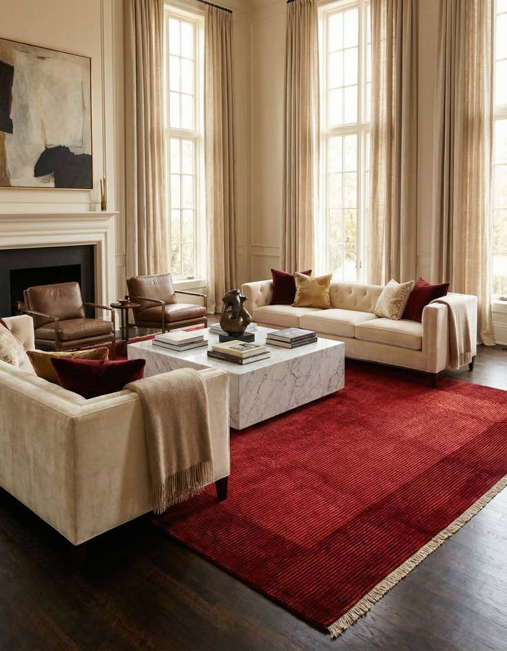 Detail image of 9' 9 x 13' 1  Hand Knotted Darya Wool Rug