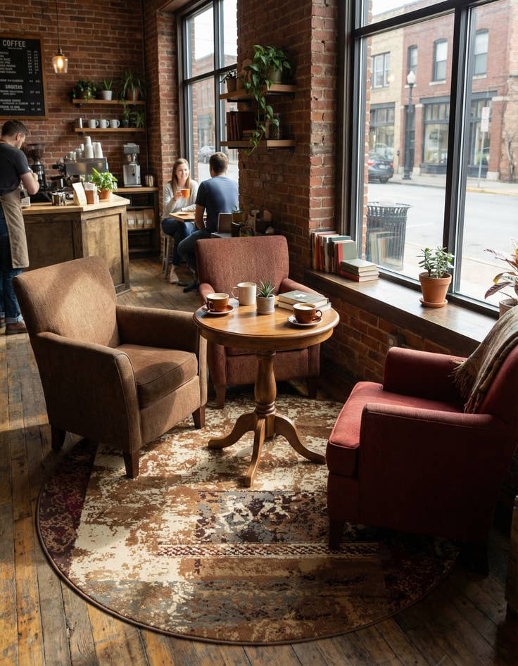 Detail image of  4' x 4' Cafe Round Rug