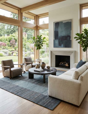 6' 8 x 9' 11 Hand Knotted Farona Wool Rug