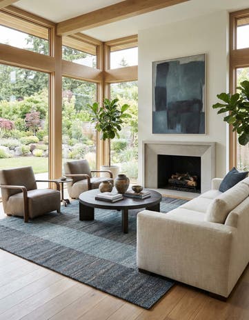 6' 8 x 9' 11 Hand Knotted Farona Wool Rug