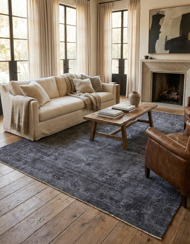 Detail image of 9' 2 x 12' 3  Hand Knotted Ultra Vintage Persian Wool Rug